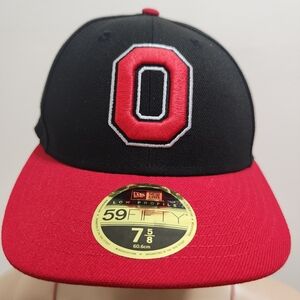 Ohio State Buckeyes New Era Basic Low Profile 59FIFTY Fitted Hat - Black/Scarlet
